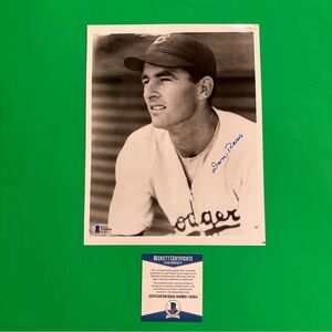 Beckett Authenticated Brooklyn Dodgers Don Ross Autographed Picture 8X10